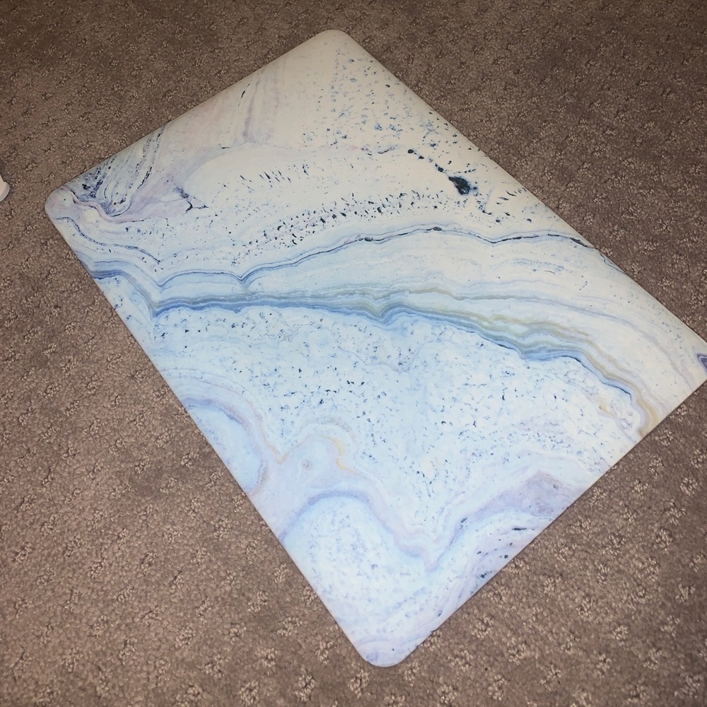 Light Blue Marble Laptop Case